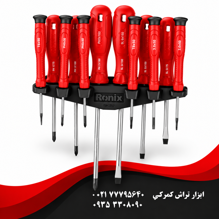 ست ۱۲ عددی پیچ گوشتی رونیکس مدل RH-2728