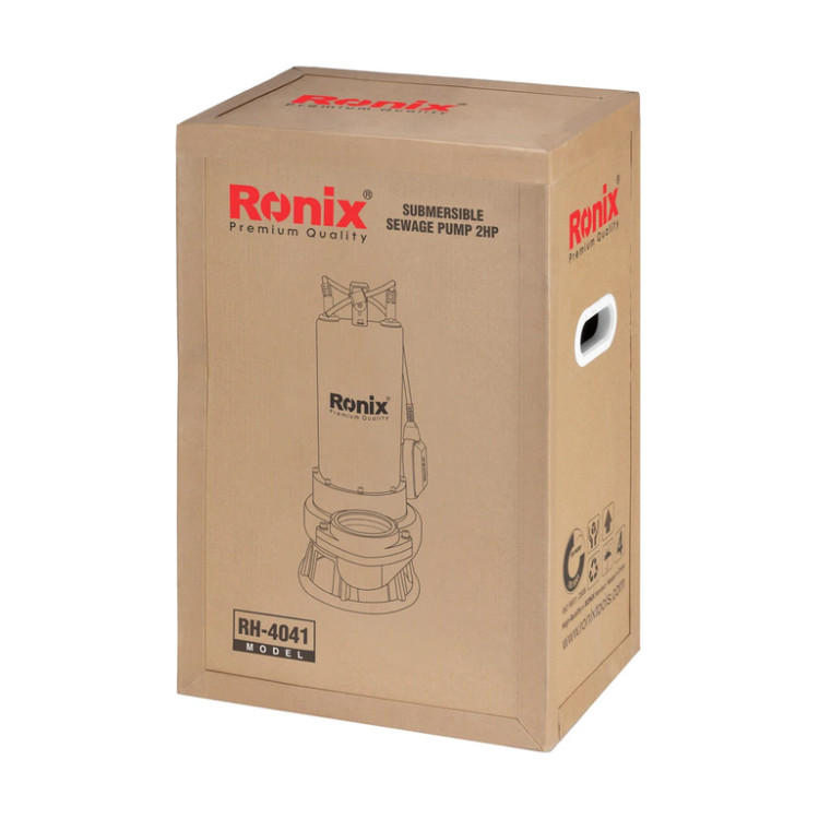 رونیکس مدل RH-4041 پمپ لجن کش 2 اسب بخار 15متری (موتور تک فاز و سه فاز)