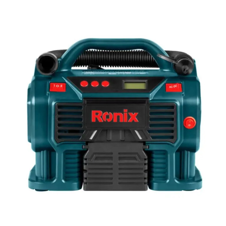 رونیکس مدل RH-4261B مینی کمپرسور باد سه کاره دیجیتال فندکی و برق شهری همراه با کیف