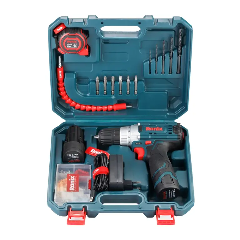 رونیکس مدل RS-8613  کیت دریل شارژی 12 ولت - 19 پارچه
