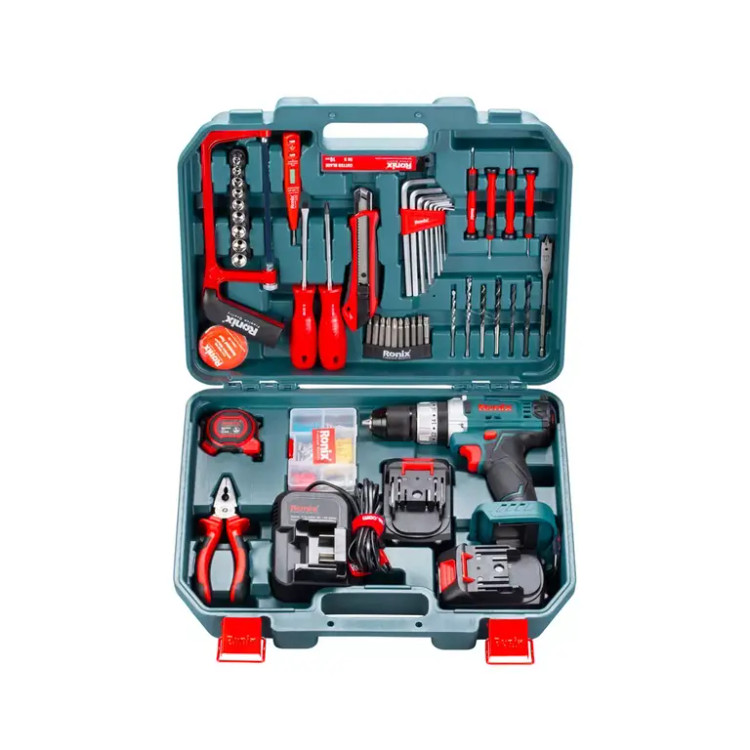 رونیکس مدل RS-8620 ست ترکیبی دریل شارژی 20 ولت - 53 پارچه با ابزار دستی