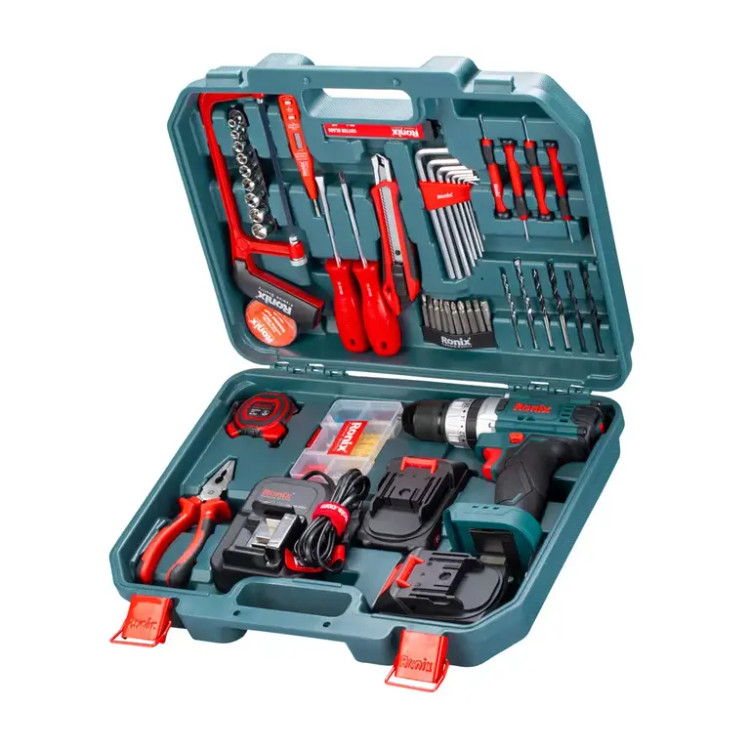رونیکس مدل RS-8620 ست ترکیبی دریل شارژی 20 ولت - 53 پارچه با ابزار دستی